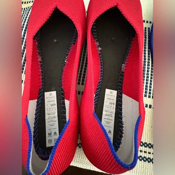 Pre-Loved Rothy's Cherry Solid Round Toe Knit Flats (RETIRED) - Picture 2 of 6